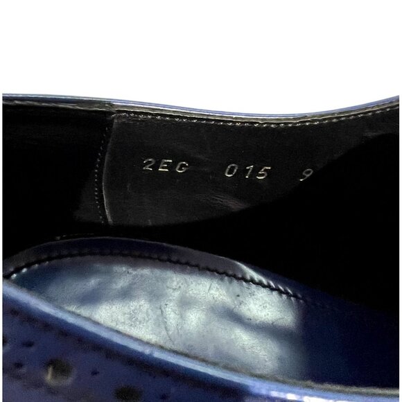 Prada Wingtip Jute Trim Platform Espadrilles in Cobalt Blue